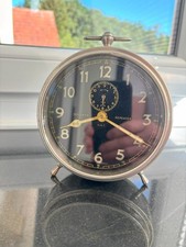 Military alarm clock with RAF Ely interest HAC with Junghans movement
