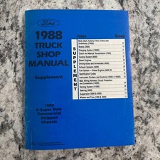 1988 Ford Car Shop Manual Supplement 1989 F-Super Duty Stripped Chassis
