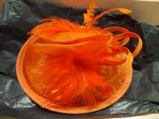 Orange Fascinator/Hat NEW with Headband & Clip 'Etsy' item