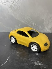 Vintage Little Tikes yellow Sports Car Vehicle for Transporter 1990's GC