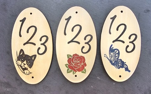 House number plate - house,