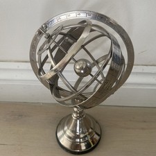 Vintage Silver Metal Armillary