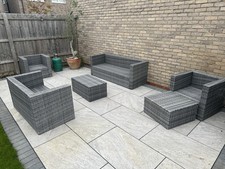 Rattan Garden Furniture Sofa Set 8 Seater + Coffee Table