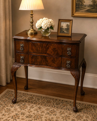 Mahogany serpentine chest - chest, of