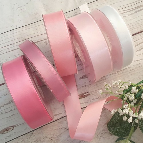 Pink blush satin ribbon - blush,