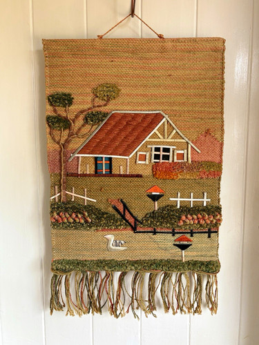 Vintage woven cottage wall - vintage,