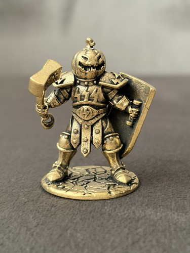 Pumpkin knight solid brass - knight,