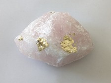 Large Rose Quartz Healing Crystal with Gold Gilding – 1.27kg – Heart Chakra