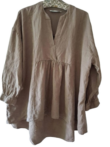 Zara beige 100 linen - beige, 100%