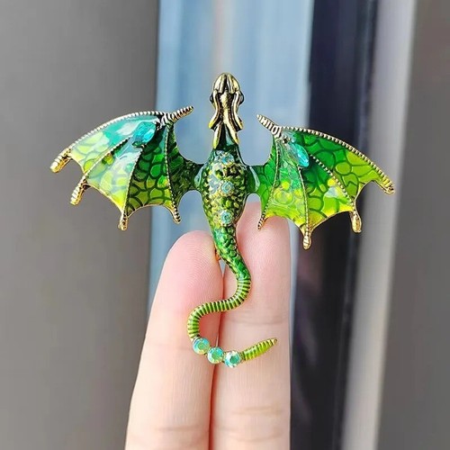 Dragon brooch enamel - dragon, pin