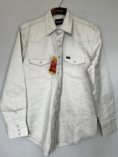 Wrangler Men's Cowboy Cut Classic Fit Western Long Sleeve Shirt Large *See Desc
