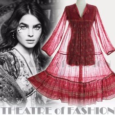DRESS INDIAN PHOOL VINTAGE 70s