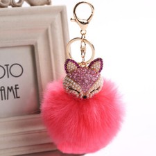 Soft Faux Fluffy Fur Keyring