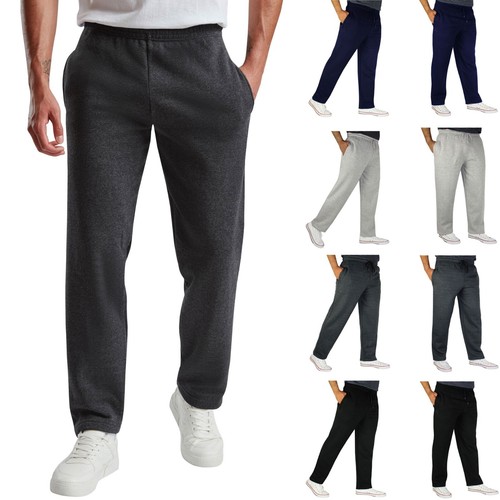 Mens fleece trousers open - trousers, hem