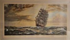Montague Dawson, 'Into The Golden West'  Signed In Pencil, Blind Stamped, Colour