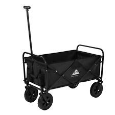 Festival Trolley Camping Folding Cart Wagon Black Heavy Duty Foldable Garden