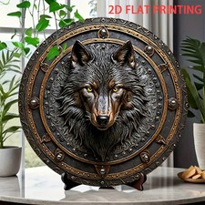 Viking Wolf Shield Metal Wall