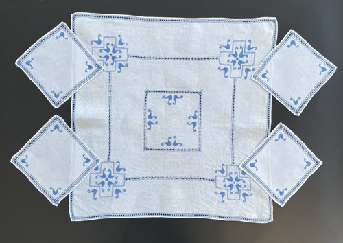 Vintage tray cloth table - -, cloth/table