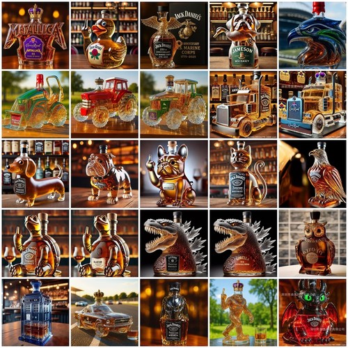 Whiskey liquor bottle animals - bottle,