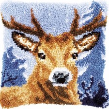 Stag Latch Hook Kit Cushion