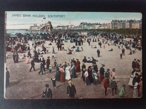 Postcard southport sands - postcard:, southport,