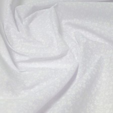 Polycotton Fabric White Floral