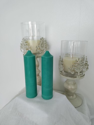Unscented teal green - green, wax
