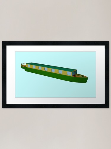 Narrowboat framed art - art, print