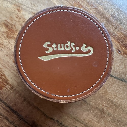 Vintage leather stitched tan - leather,