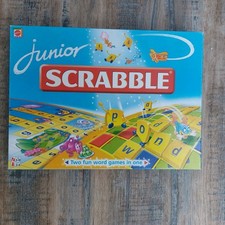 Mattel Junior Scrabble Board Game Complete Set with Instructions