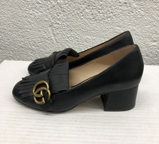 Gucci Suede GG Marmont Pumps