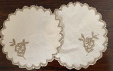Vintage Linen Embroidered