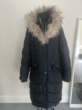 Next Faux Fur Trim Long Coat
