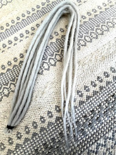 Pack of 10 Silver Grey single ended Dreadlocks 26 inch Hair Dreads Crochet