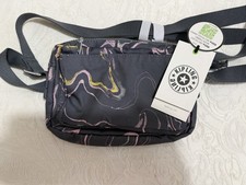 NEW  Kipling Crossbody Bag Grey/Pink - Recycled Material
