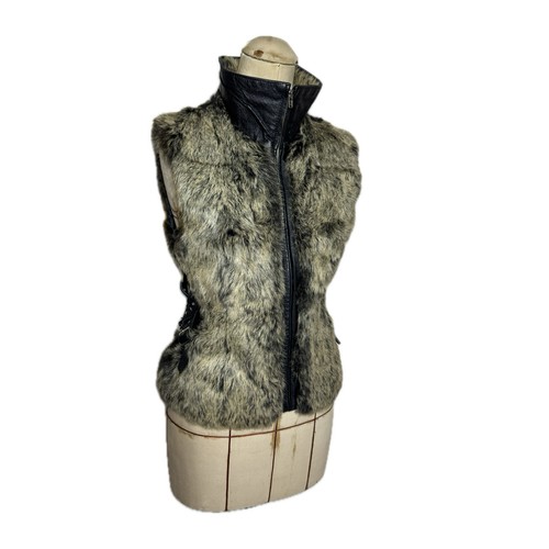 Ysatis rabbit fur brown black - rabbit,