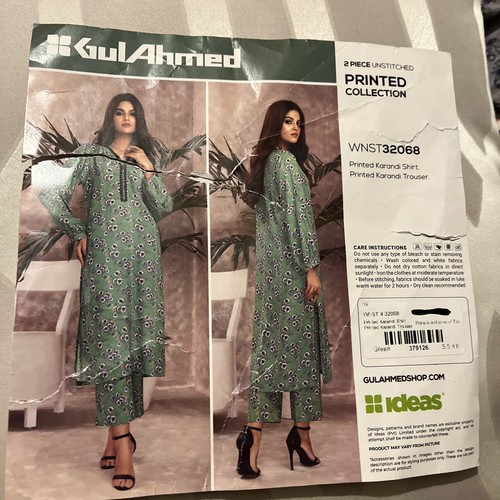 Gul ahmed piece unstiched - 2,