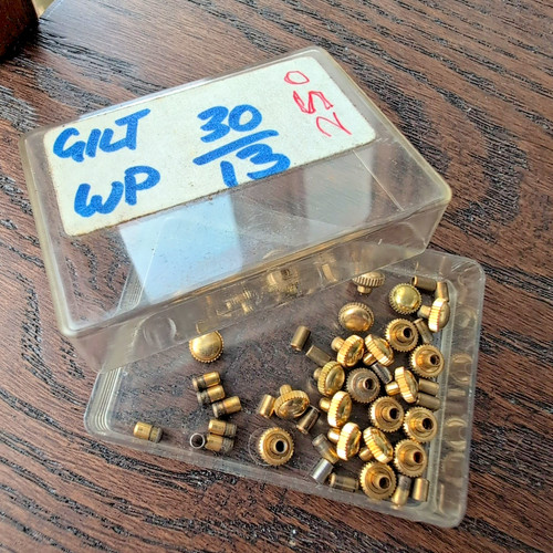 Watch crowns 6mm gilt - -,
