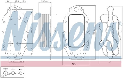 Oil cooler for - for, citroen