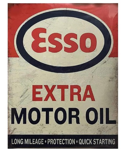 Esso extra retro sign metal - esso,