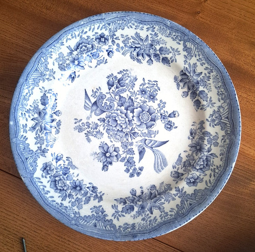 Possibly burslem blue - possibly, white