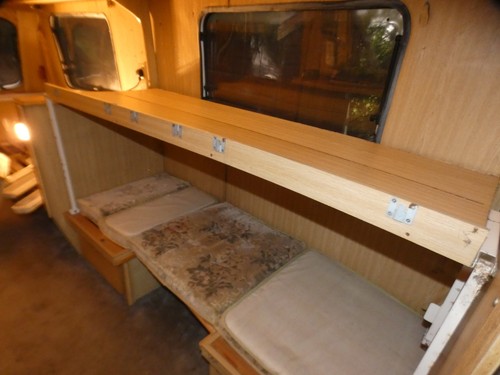 Fold out caravan bunk bed - , with