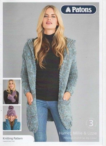 Patons 5359 cardigan hat - cardigan,