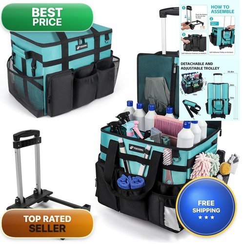 Vshxeng rolling cleaning caddy - rolling,