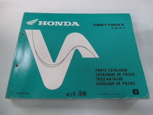 Cbr1100xx parts list english - list,