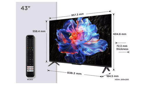 Tcl 43v6c 4k uhd - 43",