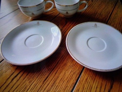 Cups saucers white - 2,