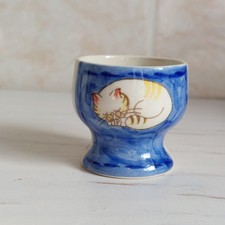 Sleeping Cat & Paw Egg Cup