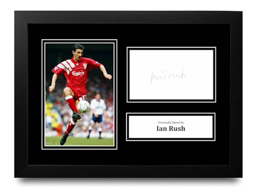 Ian rush signed framed - a4,