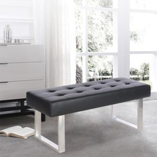4FT Long PU Leather Bench